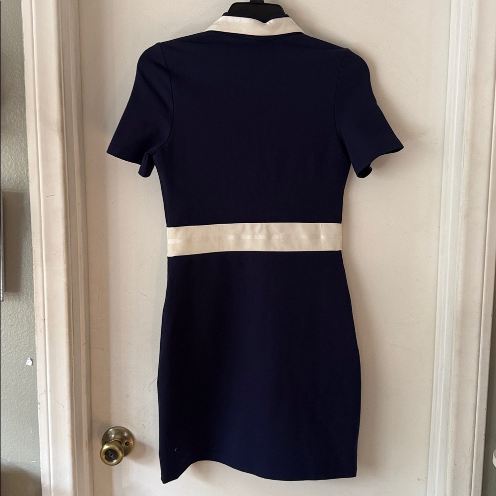 FLASH SALE ! KAREN MILLEN 🔥 Contrast Tipped Zip Through Ponte Dress - Picture 6 of 9